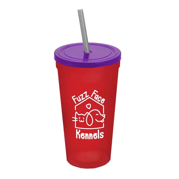 24 Oz. Stadium Cup With Straw And Lid... from ASI 40480 Koozie Group