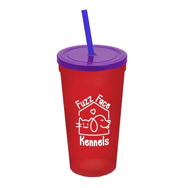 24 Oz. Stadium Cup With Straw And Lid... from ASI 40480 Koozie Group