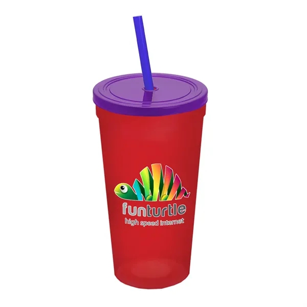 24 Oz. Stadium Cup With Straw And Lid... from ASI 40480 Koozie Group