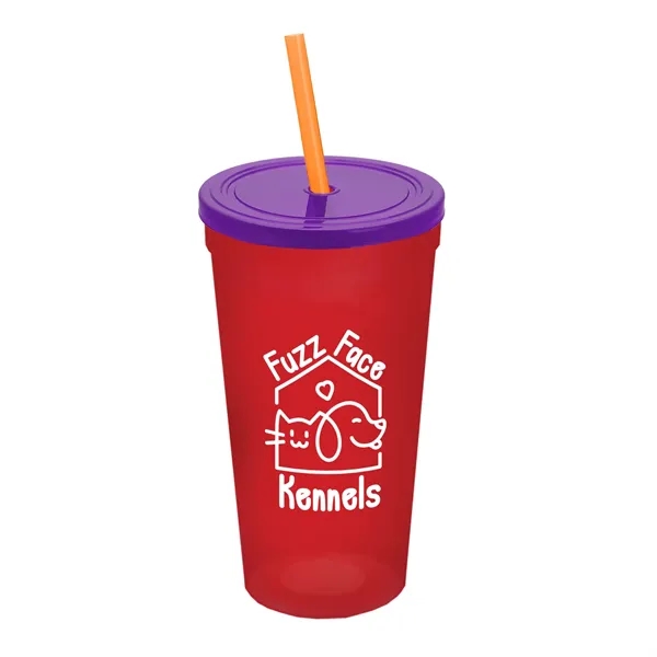 24 Oz. Stadium Cup With Straw And Lid... from ASI 40480 Koozie Group