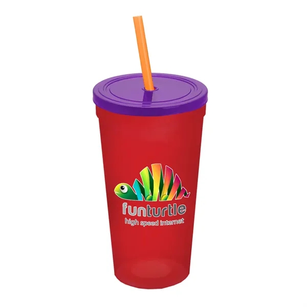 24 Oz. Stadium Cup With Straw And Lid... from ASI 40480 Koozie Group