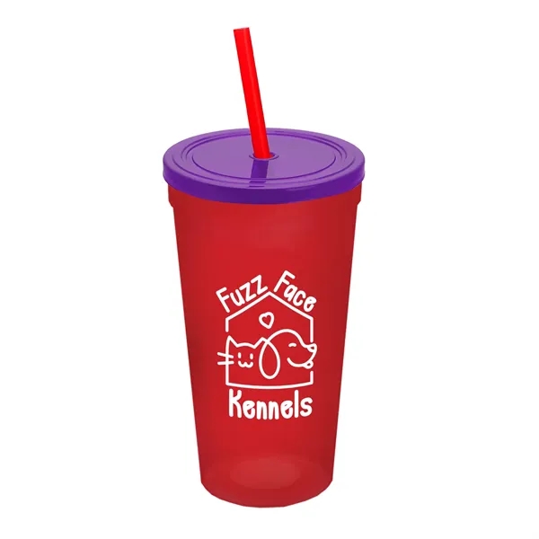24 Oz. Stadium Cup With Straw And Lid... from ASI 40480 Koozie Group