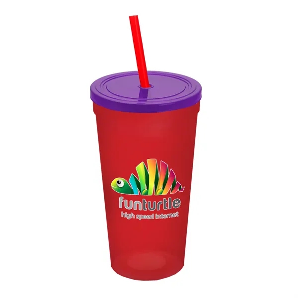 24 Oz. Stadium Cup With Straw And Lid... from ASI 40480 Koozie Group