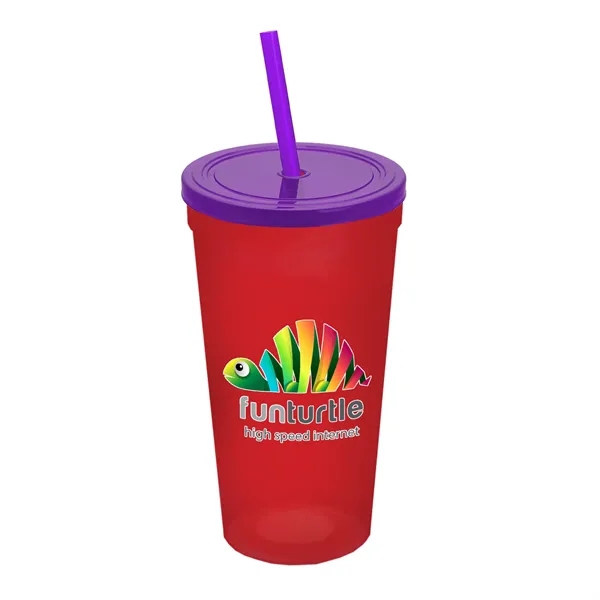 24 Oz. Stadium Cup With Straw And Lid... from ASI 40480 Koozie Group