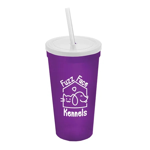 24 Oz. Stadium Cup With Straw And Lid... from ASI 40480 Koozie Group