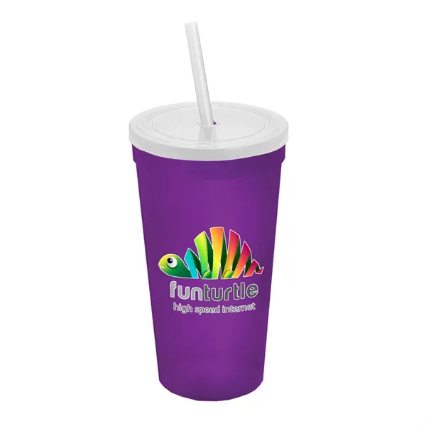 24 Oz. Stadium Cup With Straw And Lid... from ASI 40480 Koozie Group
