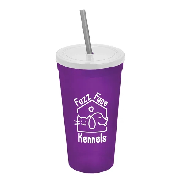 24 Oz. Stadium Cup With Straw And Lid... from ASI 40480 Koozie Group