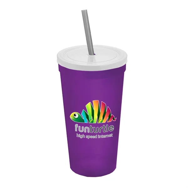 24 Oz. Stadium Cup With Straw And Lid... from ASI 40480 Koozie Group