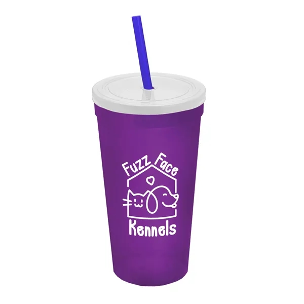 24 Oz. Stadium Cup With Straw And Lid... from ASI 40480 Koozie Group
