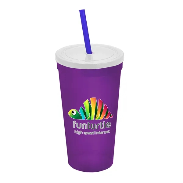 24 Oz. Stadium Cup With Straw And Lid... from ASI 40480 Koozie Group