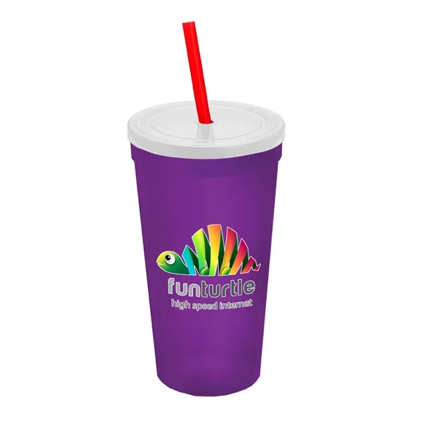 24 Oz. Stadium Cup With Straw And Lid... from ASI 40480 Koozie Group