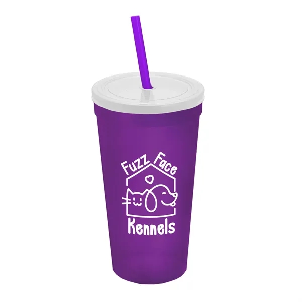 24 Oz. Stadium Cup With Straw And Lid... from ASI 40480 Koozie Group