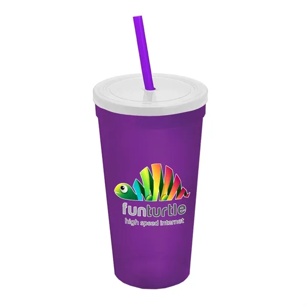 24 Oz. Stadium Cup With Straw And Lid... from ASI 40480 Koozie Group
