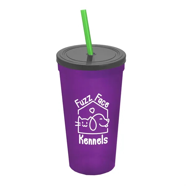 24 Oz. Stadium Cup With Straw And Lid... from ASI 40480 Koozie Group