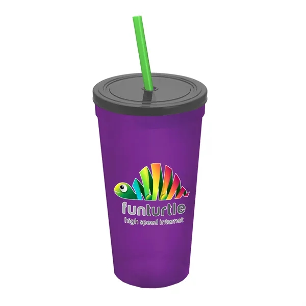 24 Oz. Stadium Cup With Straw And Lid... from ASI 40480 Koozie Group