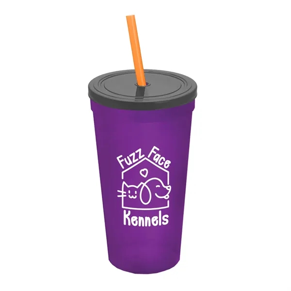 24 Oz. Stadium Cup With Straw And Lid... from ASI 40480 Koozie Group