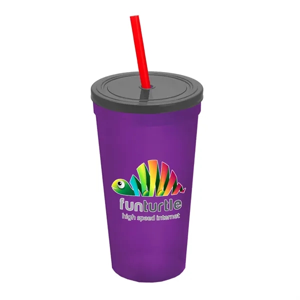 24 Oz. Stadium Cup With Straw And Lid... from ASI 40480 Koozie Group