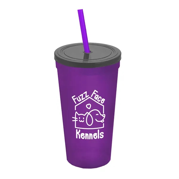 24 Oz. Stadium Cup With Straw And Lid... from ASI 40480 Koozie Group