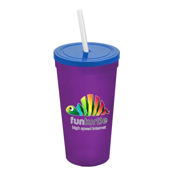 24 Oz. Stadium Cup With Straw And Lid... from ASI 40480 Koozie Group