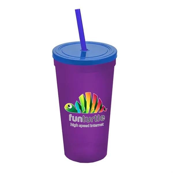 24 Oz. Stadium Cup With Straw And Lid... from ASI 40480 Koozie Group