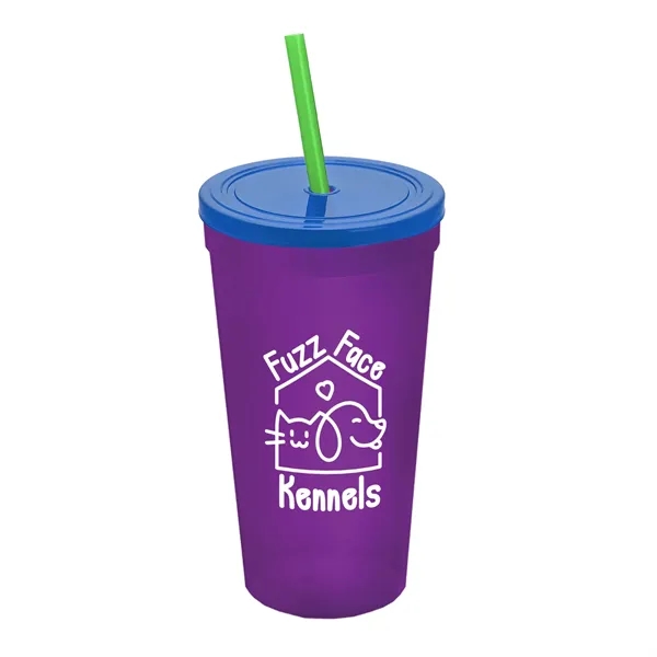 24 Oz. Stadium Cup With Straw And Lid... from ASI 40480 Koozie Group