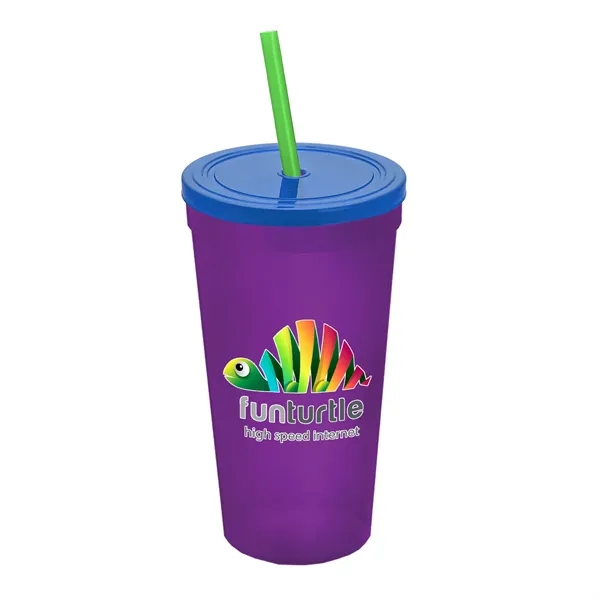 24 Oz. Stadium Cup With Straw And Lid... from ASI 40480 Koozie Group