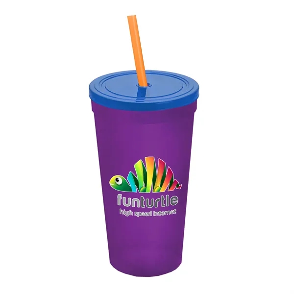 24 Oz. Stadium Cup With Straw And Lid... from ASI 40480 Koozie Group