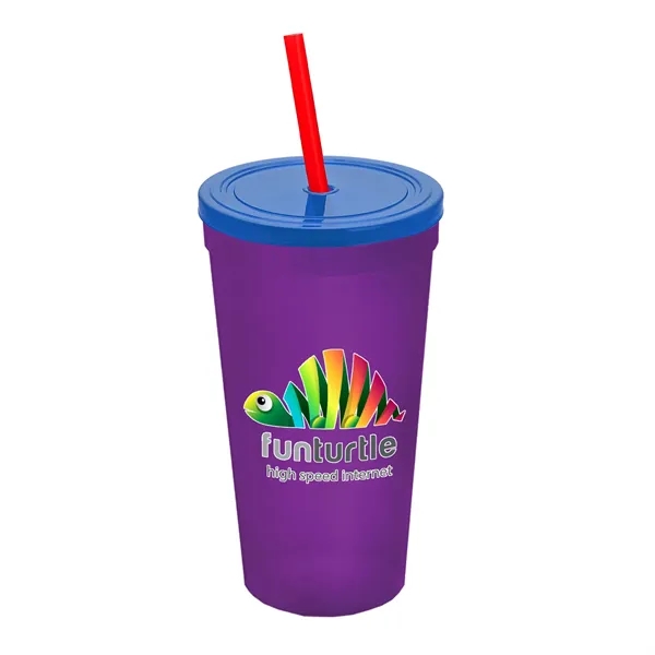 24 Oz. Stadium Cup With Straw And Lid... from ASI 40480 Koozie Group