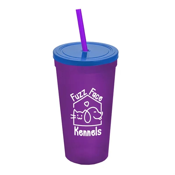 24 Oz. Stadium Cup With Straw And Lid... from ASI 40480 Koozie Group