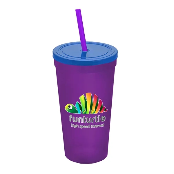 24 Oz. Stadium Cup With Straw And Lid... from ASI 40480 Koozie Group