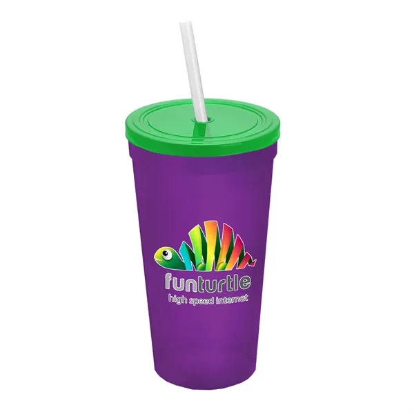 24 Oz. Stadium Cup With Straw And Lid... from ASI 40480 Koozie Group