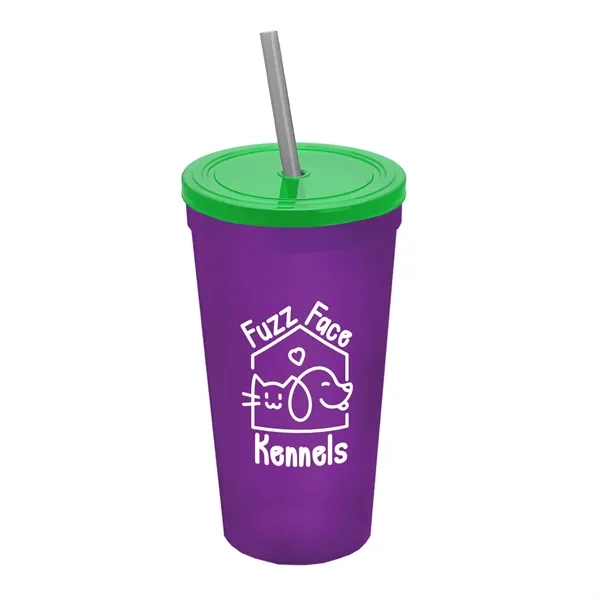 24 Oz. Stadium Cup With Straw And Lid... from ASI 40480 Koozie Group