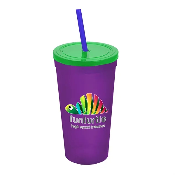 24 Oz. Stadium Cup With Straw And Lid... from ASI 40480 Koozie Group