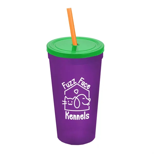 24 Oz. Stadium Cup With Straw And Lid... from ASI 40480 Koozie Group