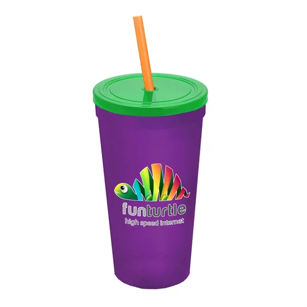 24 Oz. Stadium Cup With Straw And Lid... from ASI 40480 Koozie Group