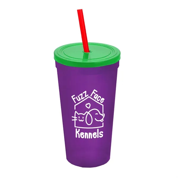 24 Oz. Stadium Cup With Straw And Lid... from ASI 40480 Koozie Group