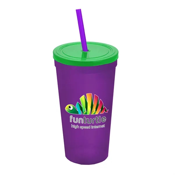 24 Oz. Stadium Cup With Straw And Lid... from ASI 40480 Koozie Group