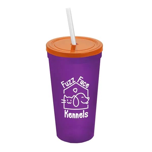 24 Oz. Stadium Cup With Straw And Lid... from ASI 40480 Koozie Group