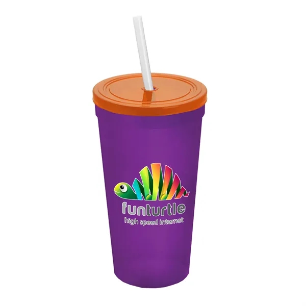 24 Oz. Stadium Cup With Straw And Lid... from ASI 40480 Koozie Group