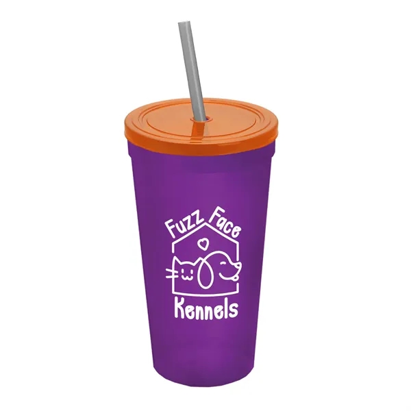 24 Oz. Stadium Cup With Straw And Lid... from ASI 40480 Koozie Group