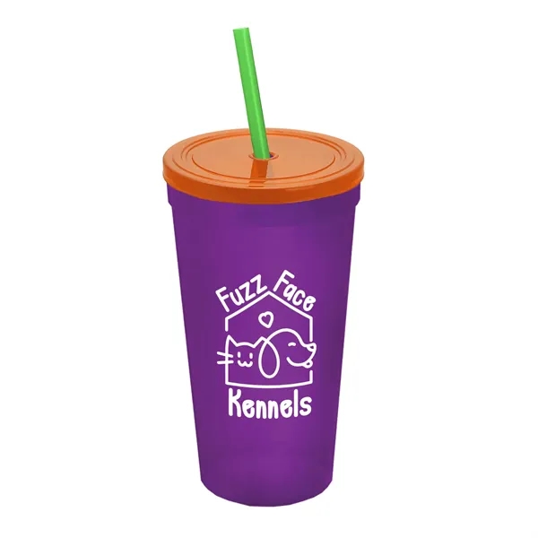 24 Oz. Stadium Cup With Straw And Lid... from ASI 40480 Koozie Group