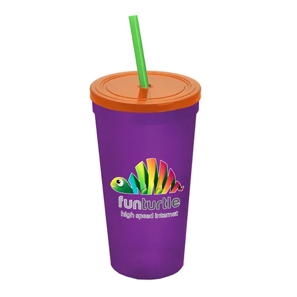 24 Oz. Stadium Cup With Straw And Lid... from ASI 40480 Koozie Group