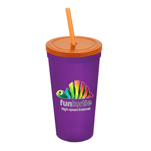 24 Oz. Stadium Cup With Straw And Lid... from ASI 40480 Koozie Group