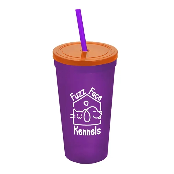 24 Oz. Stadium Cup With Straw And Lid... from ASI 40480 Koozie Group