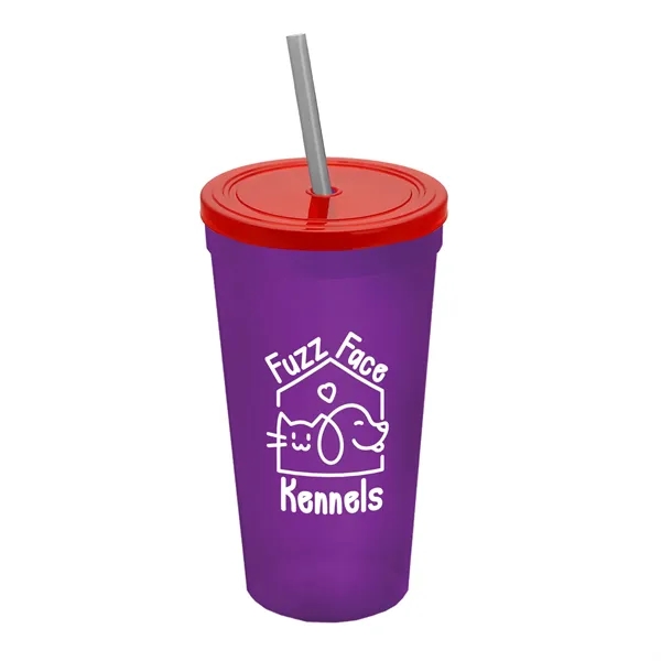 24 Oz. Stadium Cup With Straw And Lid... from ASI 40480 Koozie Group