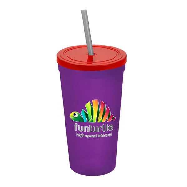 24 Oz. Stadium Cup With Straw And Lid... from ASI 40480 Koozie Group