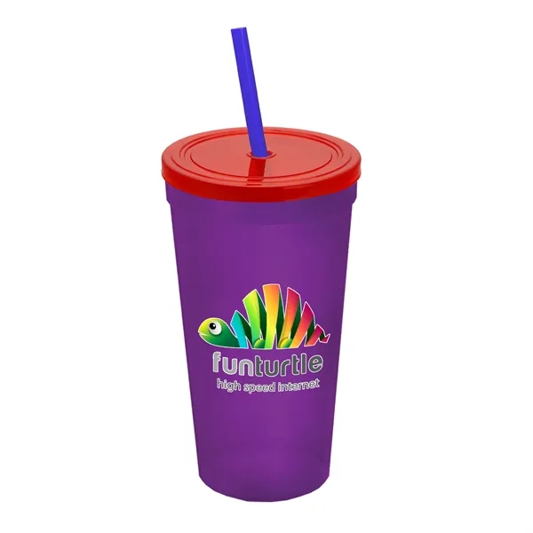 24 Oz. Stadium Cup With Straw And Lid... from ASI 40480 Koozie Group