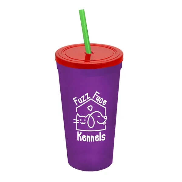 24 Oz. Stadium Cup With Straw And Lid... from ASI 40480 Koozie Group