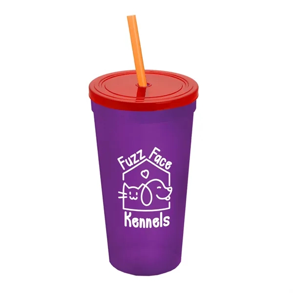 24 Oz. Stadium Cup With Straw And Lid... from ASI 40480 Koozie Group