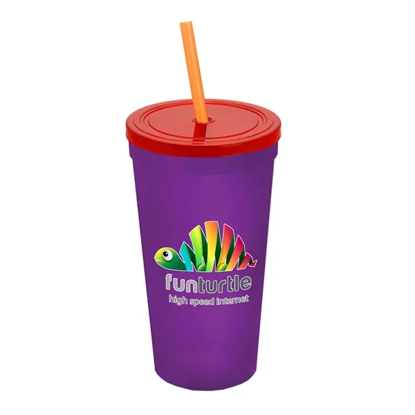 24 Oz. Stadium Cup With Straw And Lid... from ASI 40480 Koozie Group